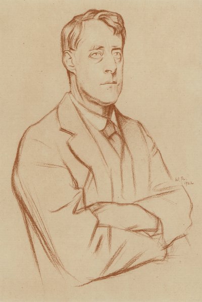 Laurence Binyon (litho) door William (after) Rothenstein