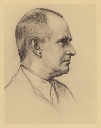 Portret van Professor A S Eddington door William (after) Rothenstein