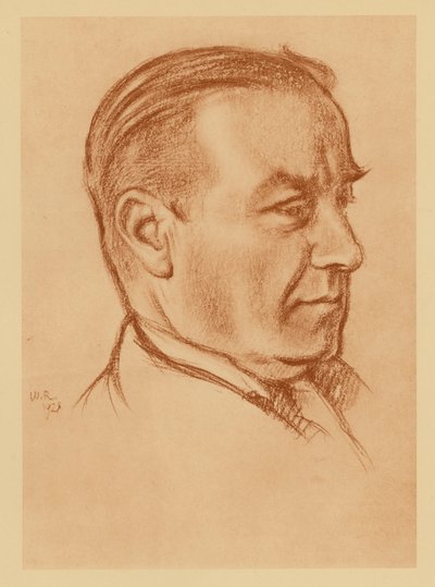 Portret van Rt Hon Stanley Baldwin door William (after) Rothenstein