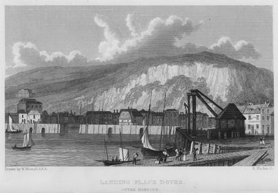 Landingsplaats, Dover, Buitenhaven door William (after) Westall