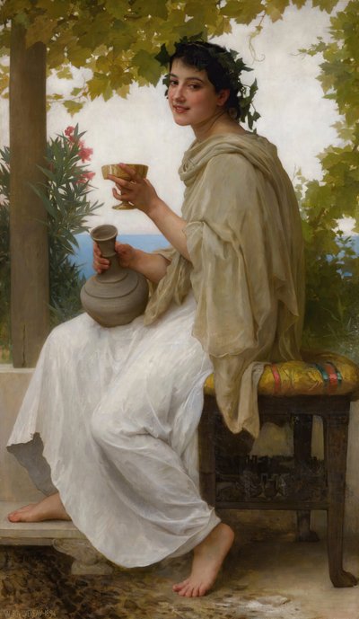 Bacchante door William Adolphe Bouguereau