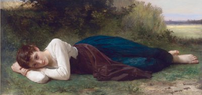 Le repos, door William-Adolphe Bouguereau door William Adolphe Bouguereau