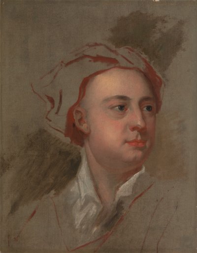 Een onvoltooide studie van het hoofd van James Thomson door William Aikman