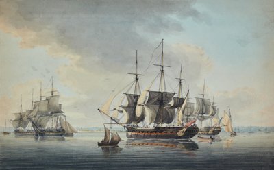 Britse Oorlogsschepen door William Alexander