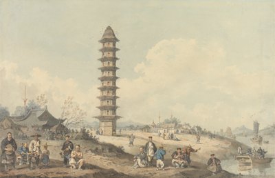 Stad van Lin Tsin, Shantung, met een Uitzicht op het Grote Kanaal door William Alexander