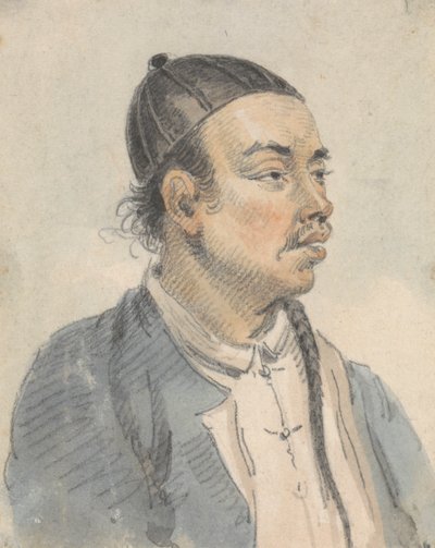 Portret van een Chinese man door William Alexander