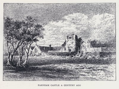 Farnham Castle een eeuw geleden door William Alexander Ansted