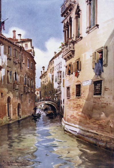 Rio del Olio, Venetië, Italië door William Alister Macdonald