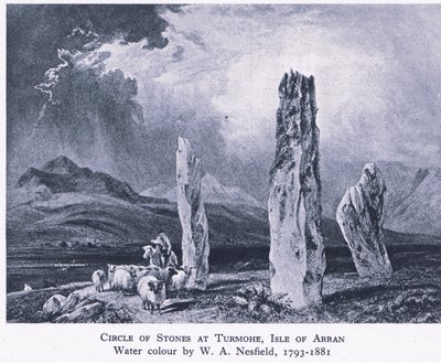 Steencirkel bij Turmore, eiland Arran door William Andrews Nesfield