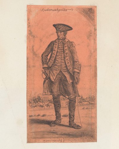 Portret van adjudant Daniel Brown door William Baillie