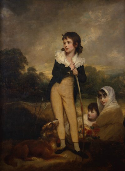 De Wedderburn-kinderen (olieverf op doek) door William Beechey