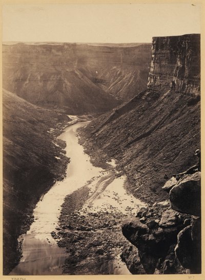 Grand Cañon, Colorado-rivier, bij Paria Creek, westwaarts kijkend door William Bell