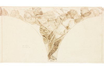 Schets voor Muurschildering in Wallington Hall door William Bell Scott