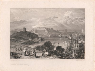 Plymouth vanaf Mount Batten door William Bernard Cooke