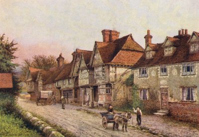 Chiddingstone vanaf de Hoek van het Kerkhof door William Biscombe Gardner
