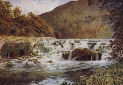 De waterval, Monsal Dale door William Biscombe Gardner