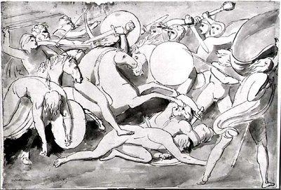 Slagveld door William Blake