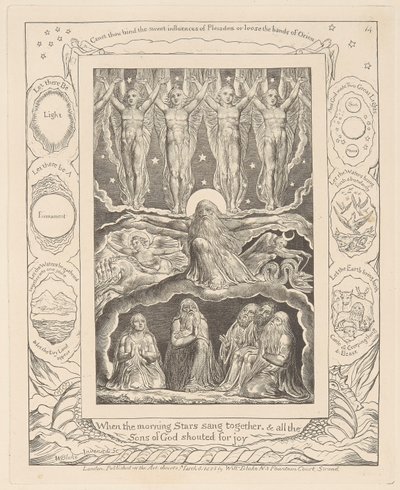Boek van Job, Plaat 14, Toen de Morgensterren Samen Zongen door William Blake
