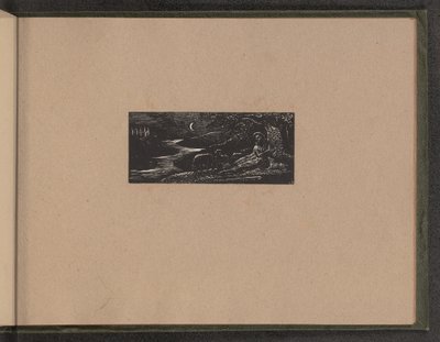 Colinet rustend bij nacht door William Blake
