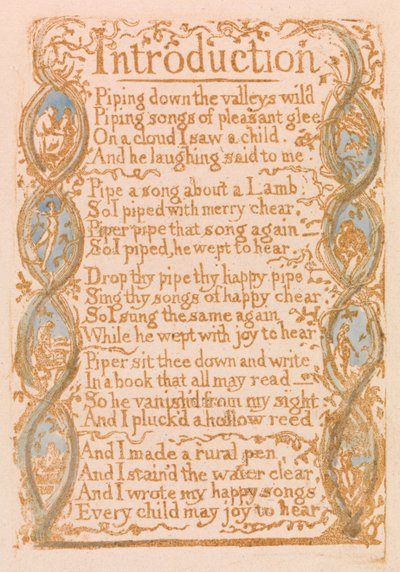 Einführung (Tafel 3) door William Blake
