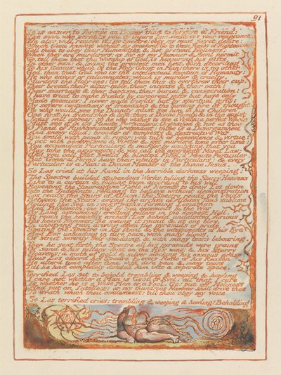 "Es ist leichter, einem Feind zu vergeben..." (Tafel 91) door William Blake