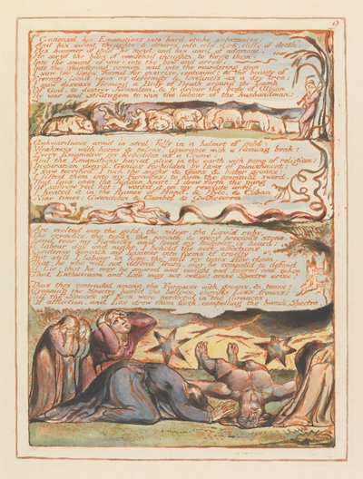 Jeruzalem, Plaat 9, Gecondenseerd zijn Emanaties.... door William Blake