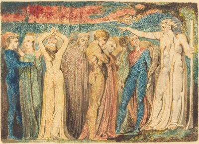 Jozef van Arimathea Predikend aan de Britten, c. 1794-1796 door William Blake