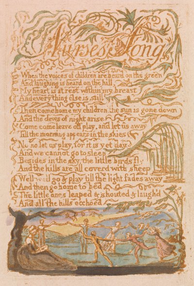 Lied van de voedster (Plaat 22) door William Blake