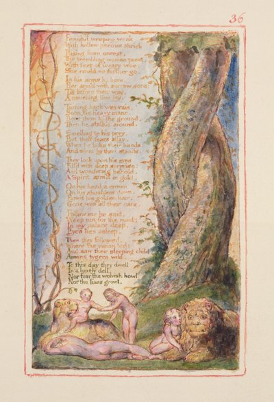 P.125-1950.pt36 Het Gevonden Meisje (vervolg): plaat 36 uit Songs of Innocence and of Experience (kopie AA) c.1815-26 door William Blake