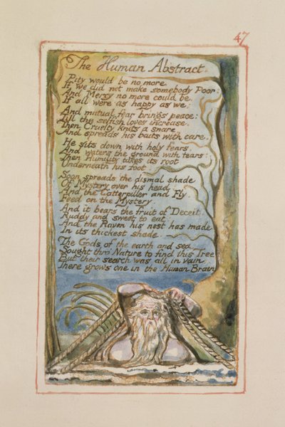P.125-1950.pt47 Het Menselijke Abstract: plaat 47 uit Songs of Innocence and of Experience (kopie AA) c.1815-26 door William Blake