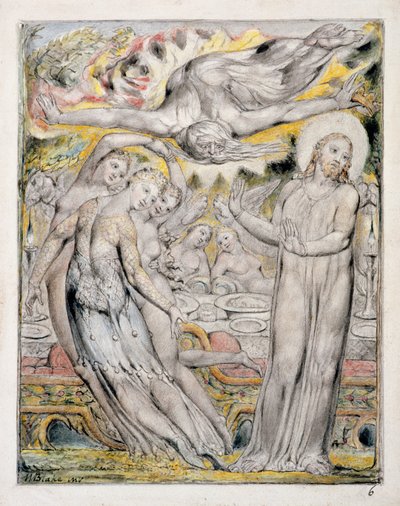 Christus weigert het banket aangeboden door Satan, uit 