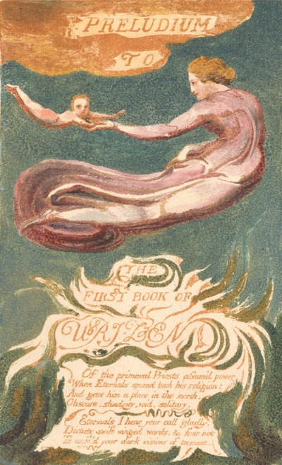 Het Eerste Boek van Urizen, Plaat 2, "Preludium tot het Boek van Urizen" (Bentley 2a) door William Blake
