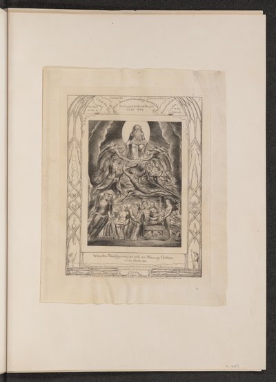 Satan Voor de Troon van God, 1825 door William Blake