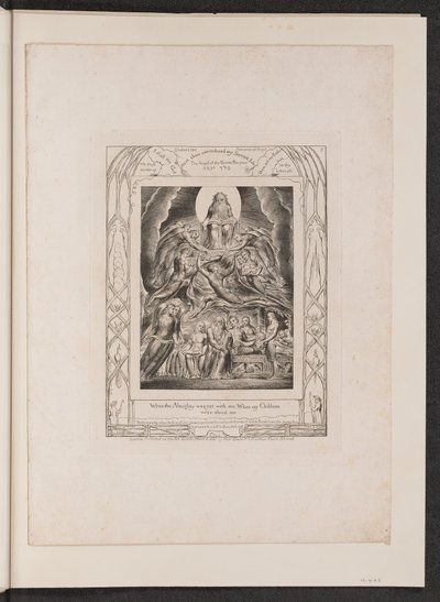 Satan Voor de Troon van God, 1825 door William Blake