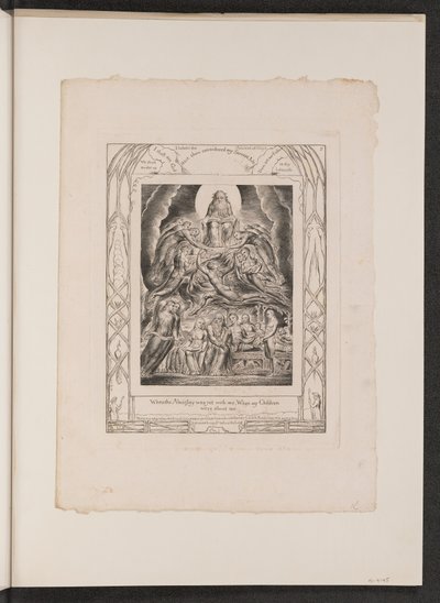 Satan voor de troon van God, 1825 door William Blake