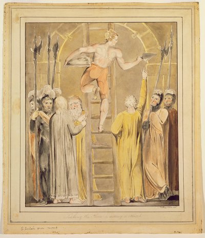 Het Verzegelen van de Steen en het Plaatsen van een Wacht door William Blake