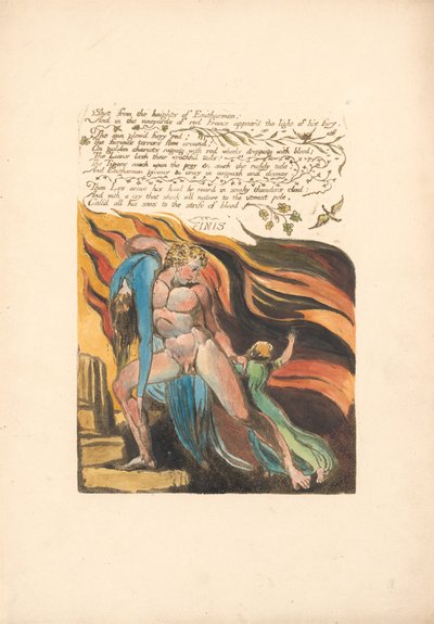 Schuss von den Höhen von Enitharmon (Platte 17) door William Blake