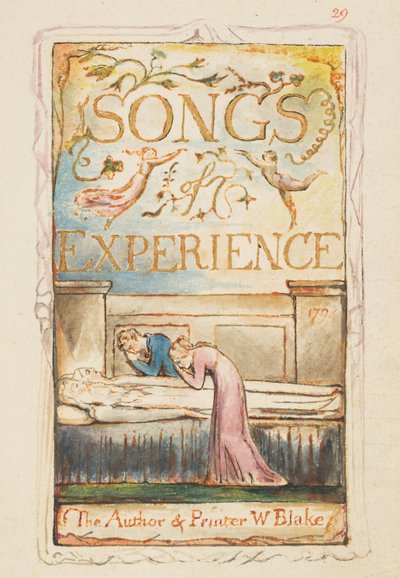 Liederen van ervaring: Titelpagina, ca. 1825 door William Blake