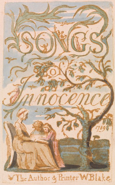 Liederen van onschuld, titelpagina (Plaat 2) door William Blake