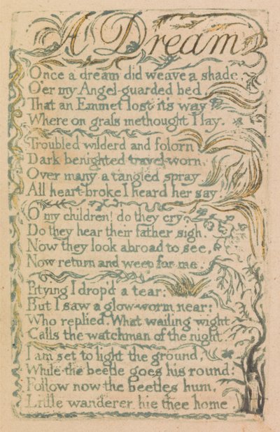 Songs of Innocence and of Experience, Plaat 14, "Laughing Song" (Bentley 15) door William Blake