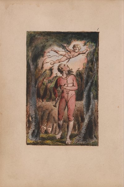Songs of Innocence and of Experience, Plaat 1, Innocence Frontispiece (Bentley 2) door William Blake