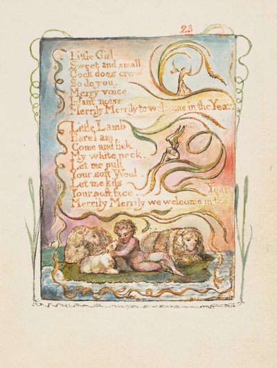 Songs of Innocence and of Experience: Spring tweede plaat: Klein Meisje door William Blake