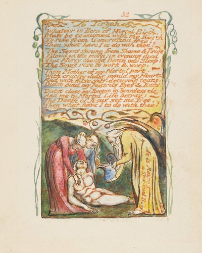 Songs of Innocence and of Experience: To Tirzah, ca. 1825 door William Blake