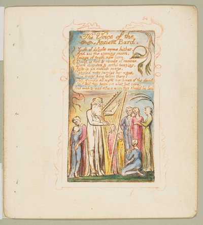 Songs of Innocence and of Experience: Voice of the Ancient Bard, ca. 1825 door William Blake
