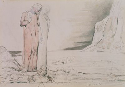De Cirkel van de Verraders, illustratie uit Canto 32 van 