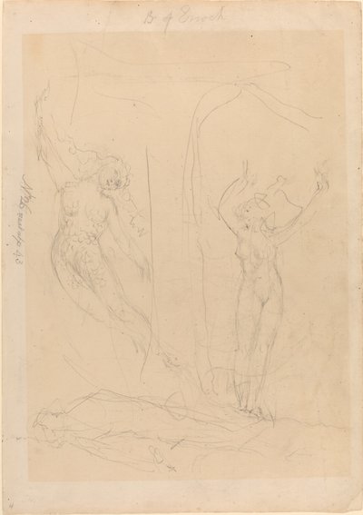 De Dochter van de Mensen Wordt een Sirene door William Blake