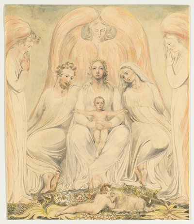De Heilige Familie (ook bekend als Christus in de Schoot van de Waarheid) door William Blake