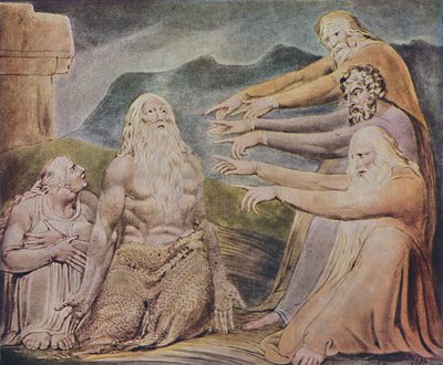 De rechtvaardige man wordt bespot, c1825, 1947 door William Blake