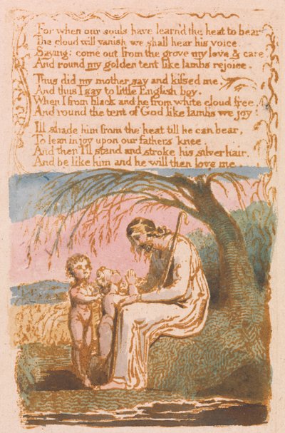 Der kleine schwarze Junge (Platte 30) door William Blake