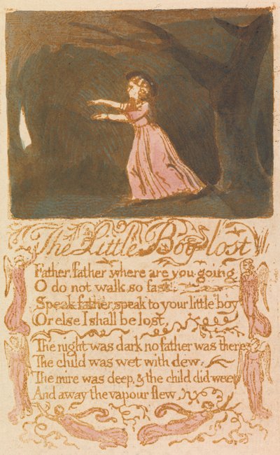Der kleine verlorene Junge (Platte 20) door William Blake